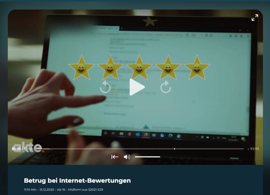 Screenshot von AKTE Video auf Sat.1
